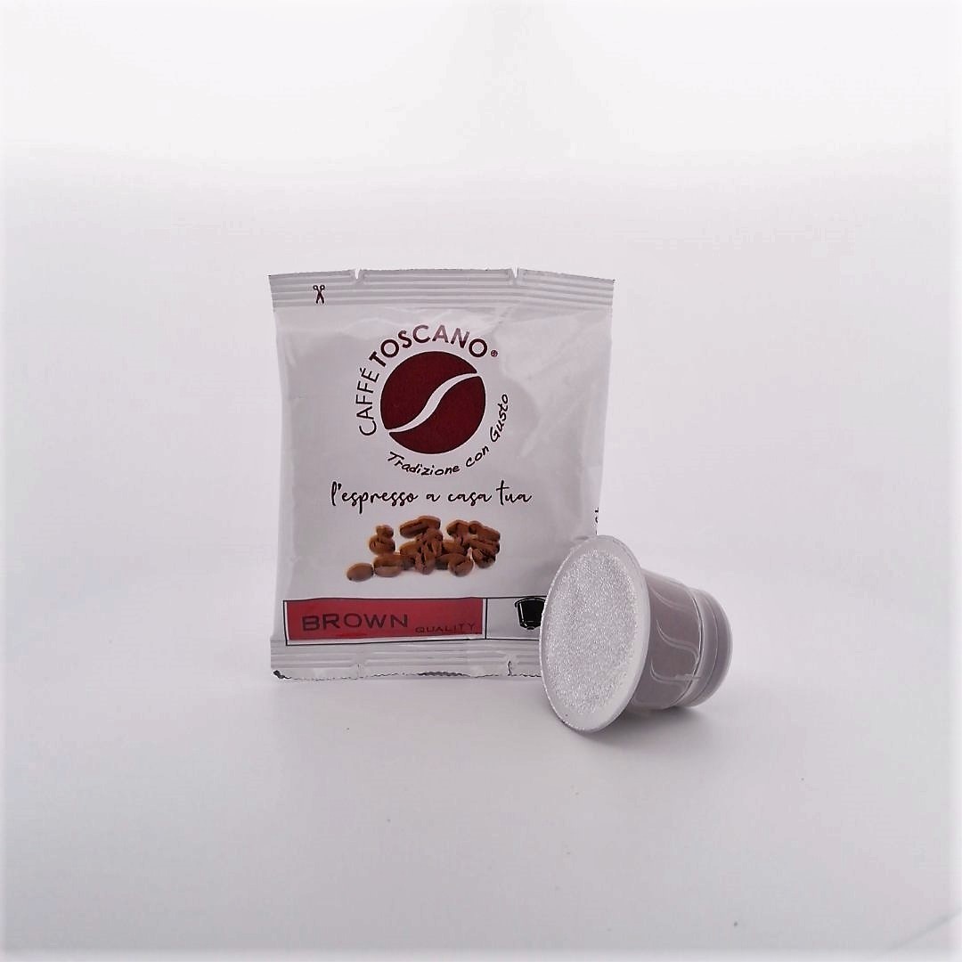 100 Capsule compatibili con macchine da caffè Nespresso® Miscela BROWN Quality