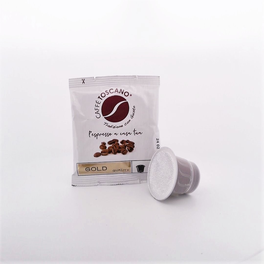 100 Capsule Caffè Toscano compatibili con macchine da caffè Nespresso® Miscela GOLD Quality
